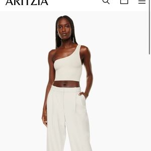 Babaton one shoulder sculpt top